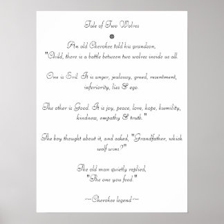 Poster Conte de deux loups