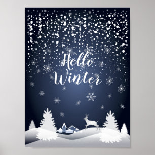 Poster Conte de fées de Noël. Forêt d'Imaginaires, Neige