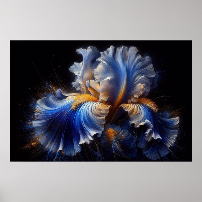Poster contemporain Iris Flower (Devant)