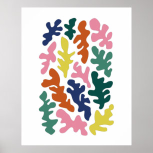Poster Contemporain Matisse Inspiré Coutouts Design