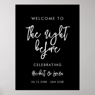 Poster Contemporain moderne noir La veille du welcome