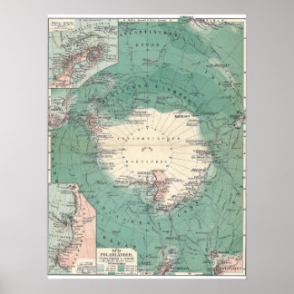 Poster Continent Antarctique
