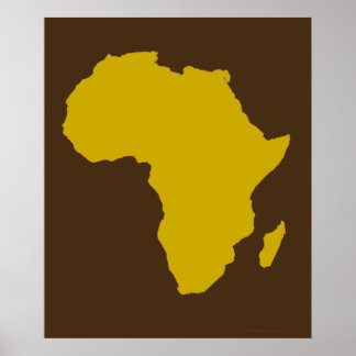 Poster "Continent de l'Afrique - Gras Or"