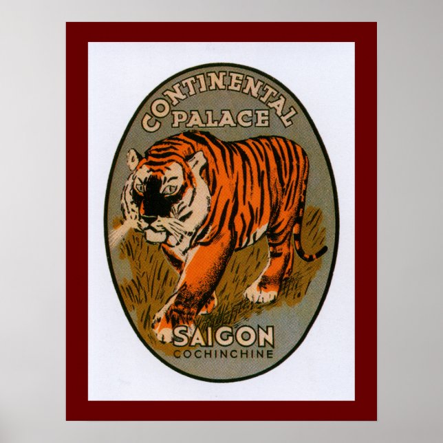 Poster Continental Palace Hotel Saigon (marron) (Devant)