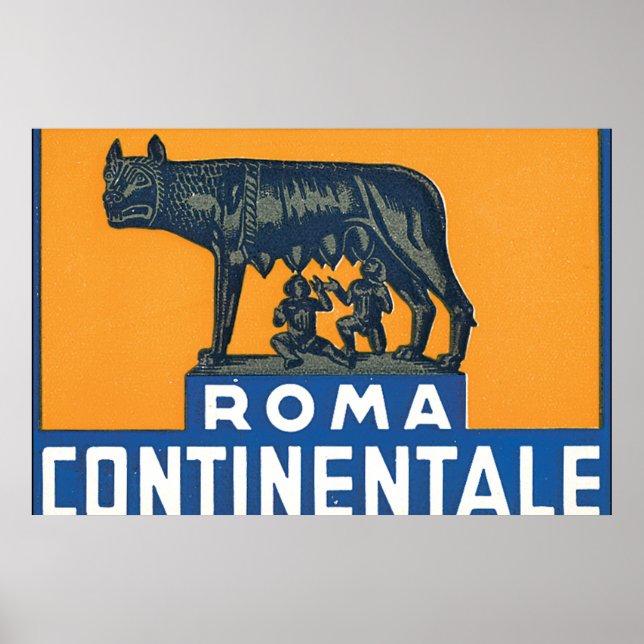 Poster Continentale_Vintage voyage rom (Devant)