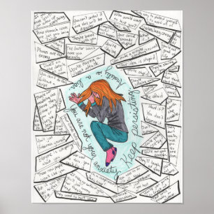 Poster Continuer à persister (anxiété) 11x14