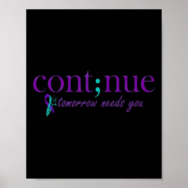 Poster Continuer Demain Besoin De Vous Suicide En Santé M (Devant)