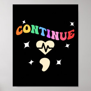 Poster Continuer ; Semicolon Pour La Prévention Du Suicid