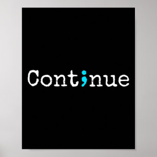 Poster Continuer - Sensibilisation à la santé mentale