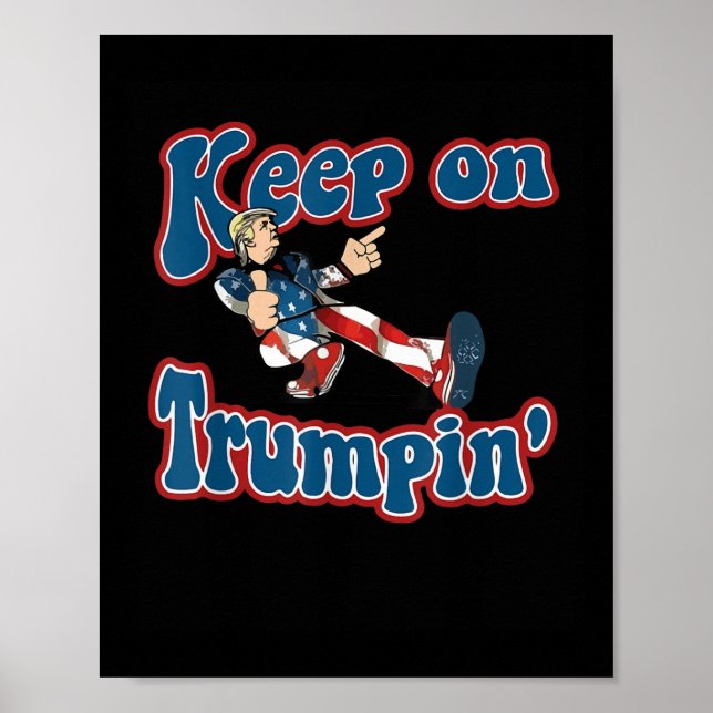 Poster Continuer sur Trumpin Funky Style Rétro Style Trum (Devant)
