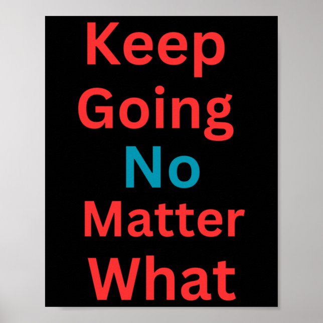 Poster Continuez à ne rien faire - Conception motivationn (Devant)