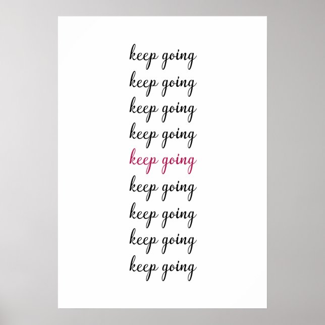 Poster Continuez à utiliser une citation inspirante (Devant)