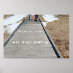 Poster Continuez simplement à avancer