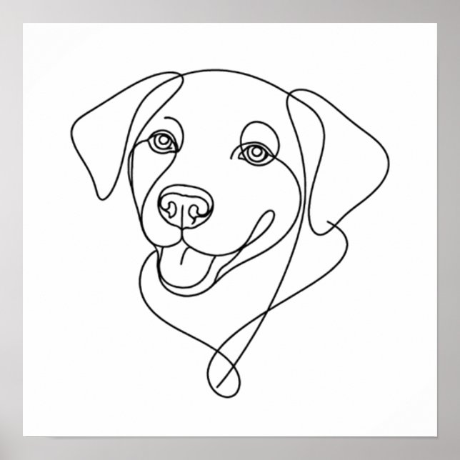 Poster Contour de chien (Devant)