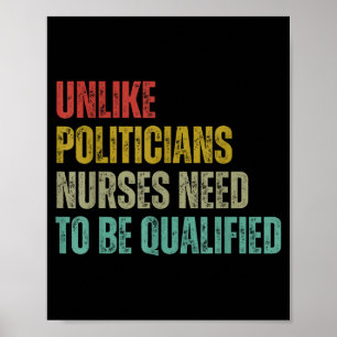 Poster Contrairement aux Liticians les infirmières doiven