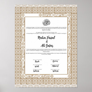 POSTER CONTRAT DE NIKKAH