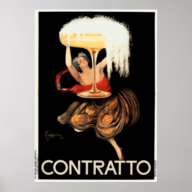 Poster CONTRAT Vin mousseux 1922 Leonetto Cappiello (Devant)