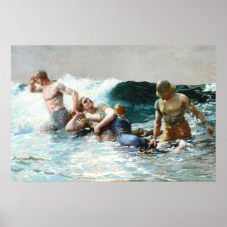 Poster Contre-courant par Winslow Homer