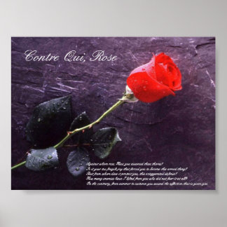 Poster Contre Qui, Rose