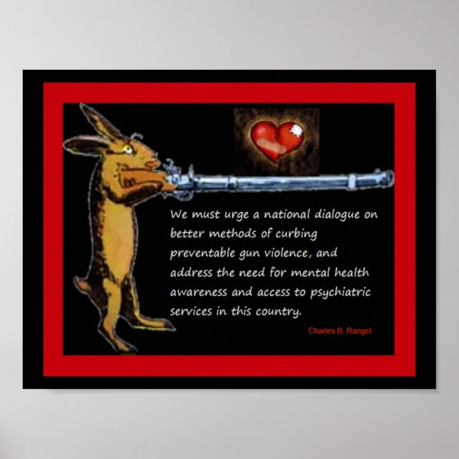 Poster Contrôle des armes à feu - Citation de Charles B.  (Devant)