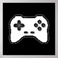 Contrôleur de jeu Noir Blanc 8 bits Style de jeu v