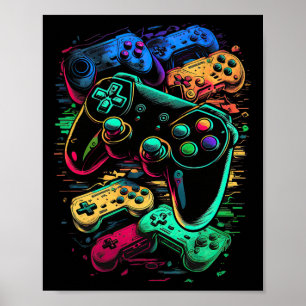 Poster Contrôleur de jeu vidéo du joueur de contrôle 17