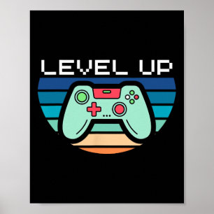 Poster Contrôleur de jeu vidéo Niveau supérieur