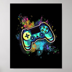 Poster Contrôleur De Jeu Vidéo Rétro Pour Hommes1