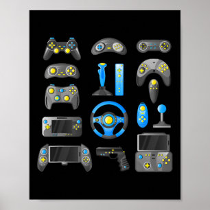 Poster Contrôleur Game Contrôle Toutes Les Choses Jeu Vid