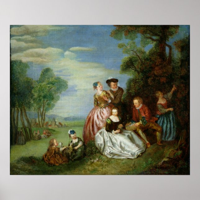 Poster Conversation dans un parc (Devant)