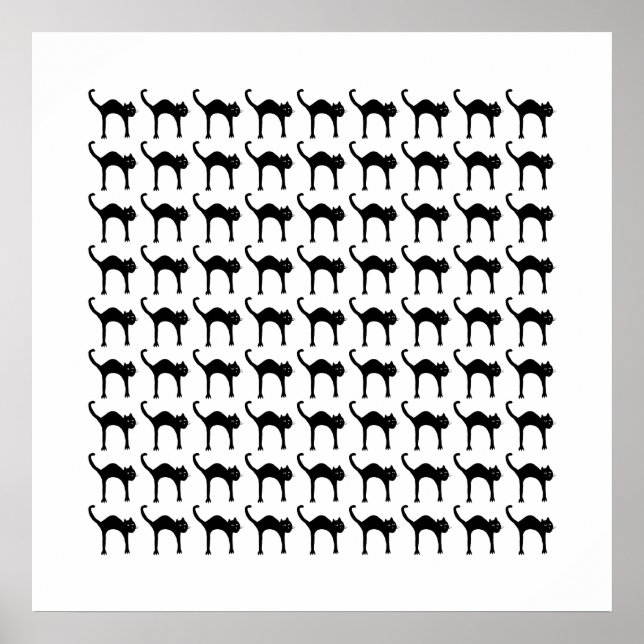 Poster conversation de motif noir (Devant)