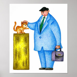 Poster Conversations avec des chats. Trajet relaxant.