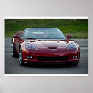 Poster Convertible grand de sport de Corvette C6