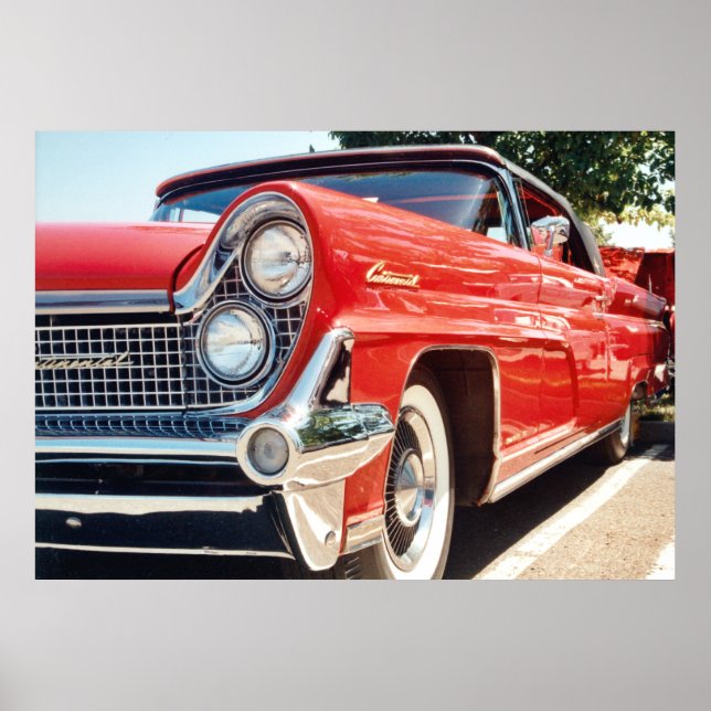 Poster convertible Lincoln Continental 1959 (Devant)