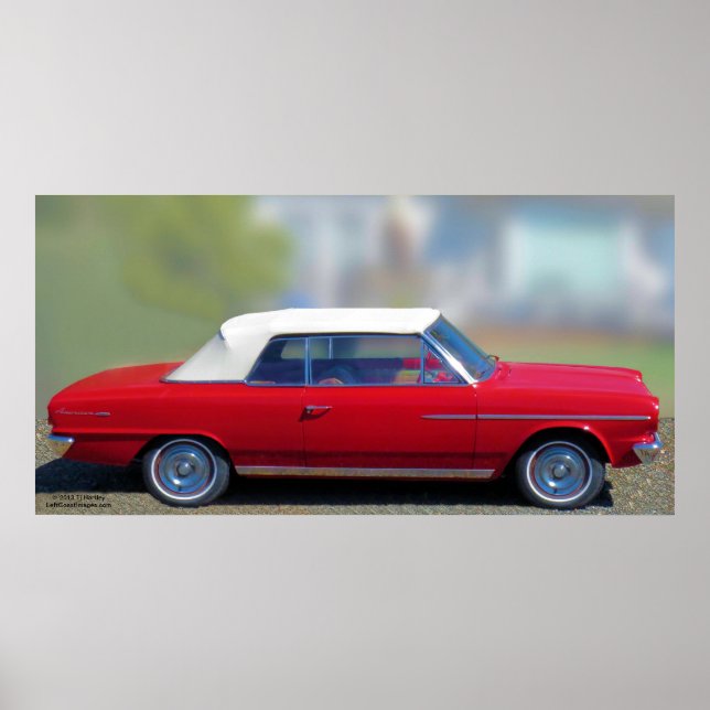 POSTER CONVERTIBLE RAMBLER AMERICAN 1964 (Devant)
