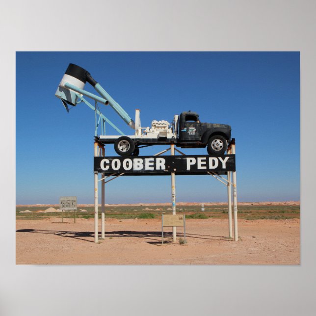Poster Coober Pedy Outback Australie Souvenir Photo (Devant)