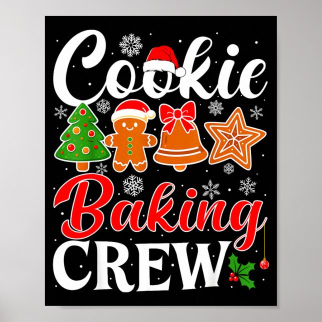 Poster Cookie Baking Crew Gingerbread Xmas Holiday Cookie (Devant)