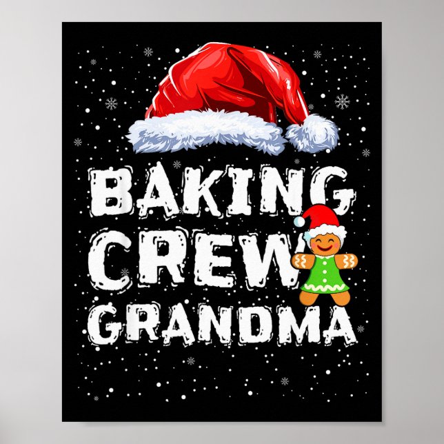 Poster Cookie Baking Crew Shirt Grandma Matching Christma (Devant)
