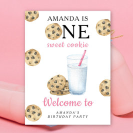 Poster Cookie et Lait 1er anniversaire