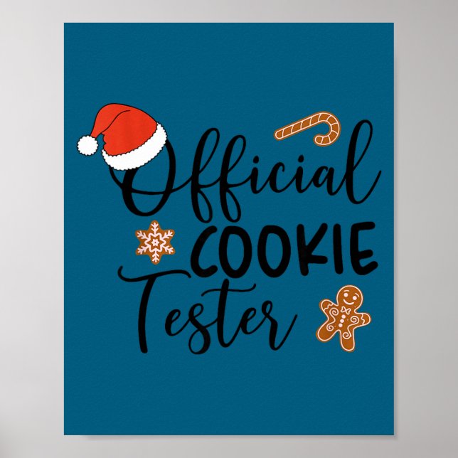 Poster Cookie Tester &amp; Cookie Baker Funny Christmas C (Devant)