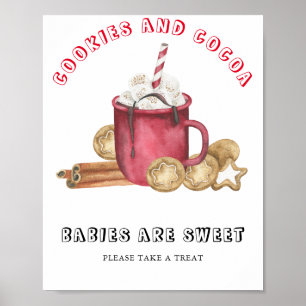 Poster Cookies au gingembre avec des bébés en cacao sont