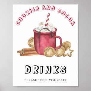 Poster Cookies au gingembre et boissons au cacao