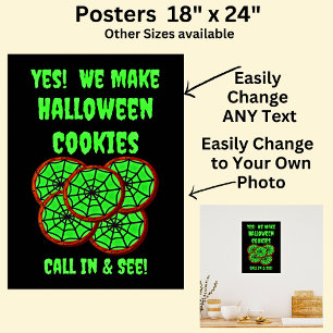 Poster Cookies d'Halloween entièrement modifiables pour l