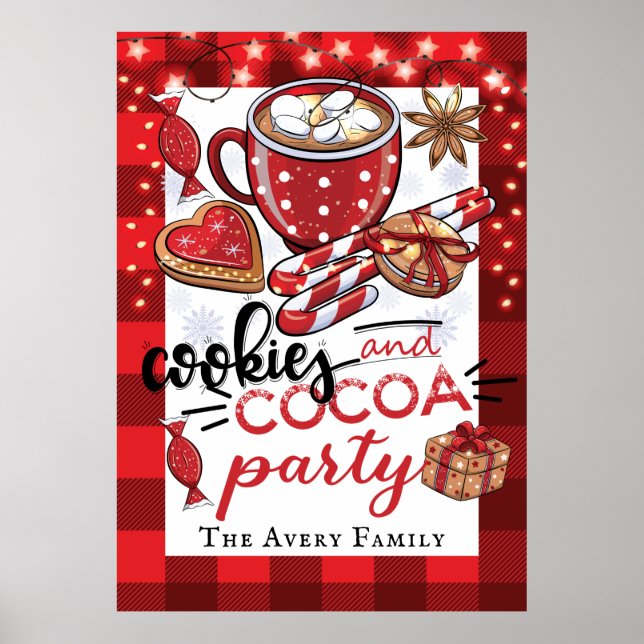 Poster Cookies personnalisés et fête de Noël au cacao (Devant)