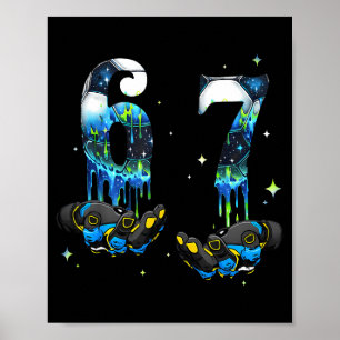 Poster Cool 67 Six Seven Mème Football Soccer Drip Garçon