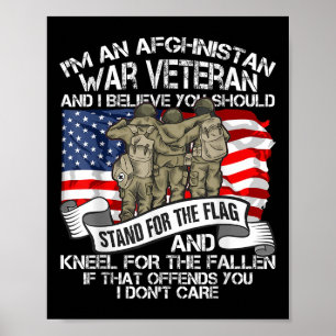 Poster Cool Afghanistan Guerre Vétérinaire Soldat Fière V