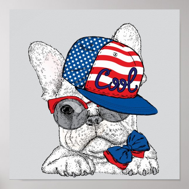 Poster Cool Bulldog (Créateur téléchargé)