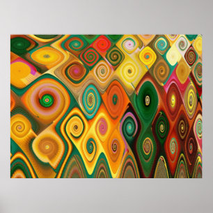 Poster Cool Cascade Art Abstrait Fractal