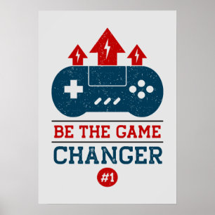Poster cool changeur de jeu gamer salle art