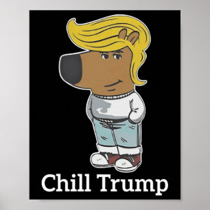 Poster Cool Chill Guy Mème Tee - shirts - Trump Chill Guy